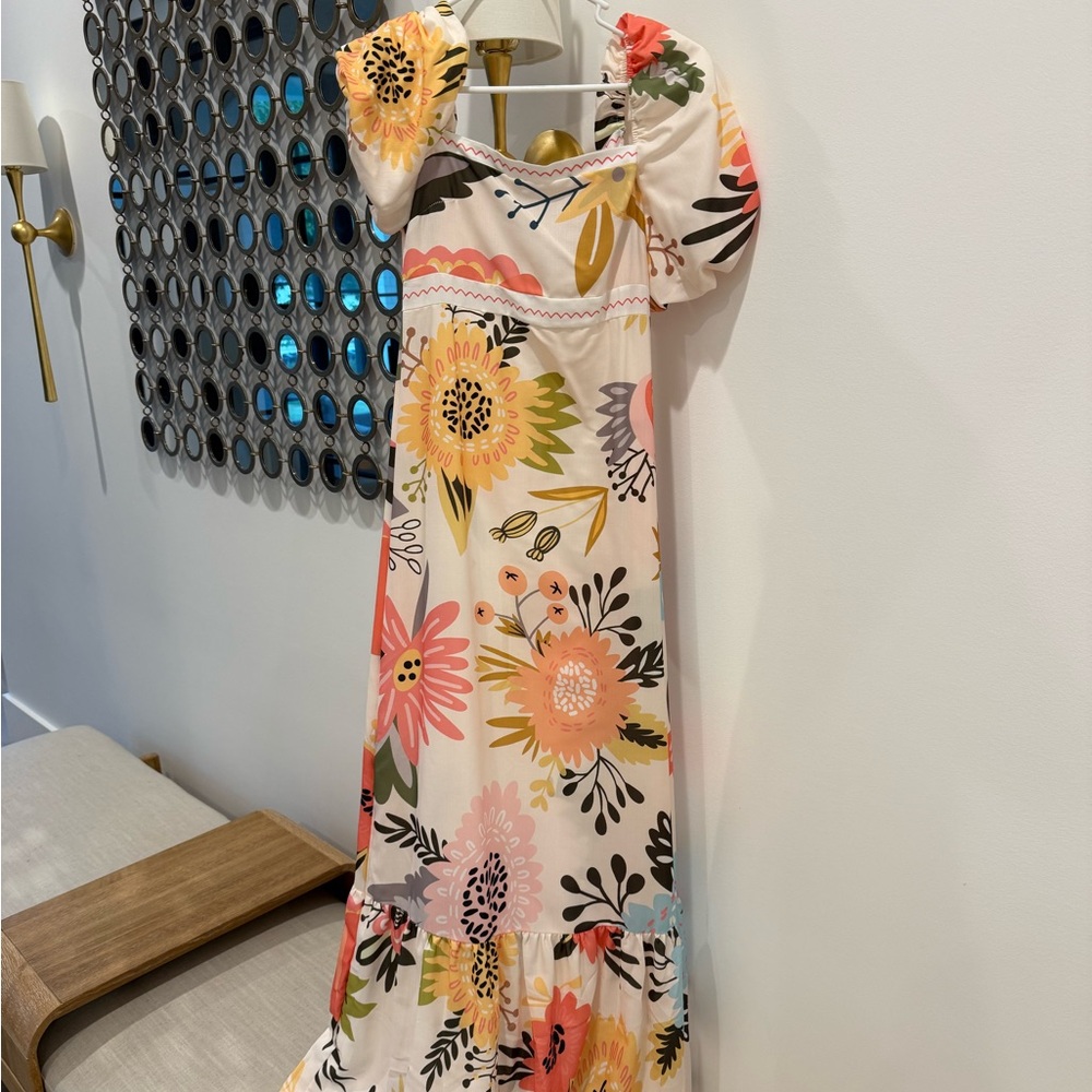 Floral Off-Shoulder Maxi Dress